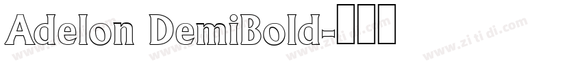 Adelon DemiBold字体转换